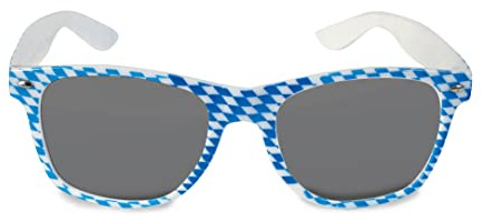 KarnevalsTeufel Bayernbrille Volksfest Bayrische Brille Blau Rot Accessoire Wiesn Partybrille Bavaria