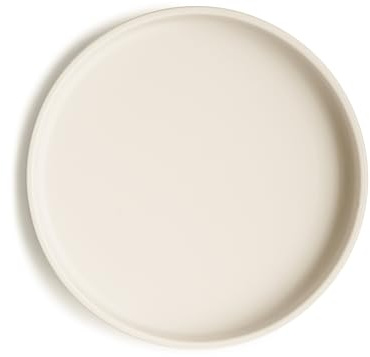 mushie Platos de Silicona para Niños | con Ventosa Antideslizante | Accesorios de Aprendizaje para Bebés y Niños Pequeños | Resistente al Lavavajillas y al Microondas | Ivory