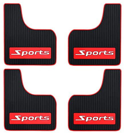 LEOSOX Gomma Sport 4mm Anteriore Posteriore Set Universale Rally Paraspruzzi Paraspruzzi Parafanghi Paraspruzzi Viti Auto Auto SUV Accessori