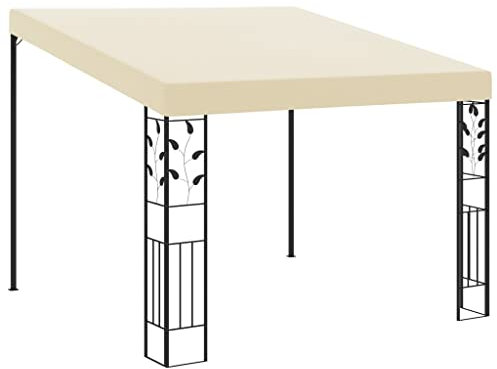 Wand-Pavillon, BULANED Faltpavillon, Gartenpavillon, Gartenzelt, Gazebo, Sonnenschutz Garten, Partyzelt, 3x3x2,5 m Cremeweiß