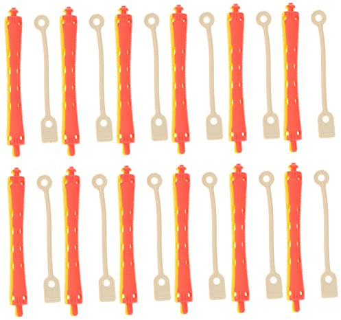 POPETPOP Kit De Permelas Para Cabello Corto 24 Piezas Varillas Espirales Dobles Con Banda De Goma Herramientas De Peinado Para Uso En Casa Y SalóN