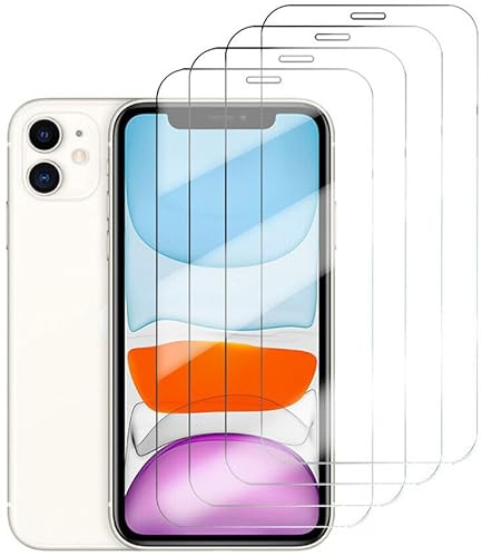 MOBISTAR {4 Pack) Screen Protector for iPhone 11 Pro/XS/X 5.8-Inch, Tempered Glass Film Screen Protector 9H Hardness, Anti Scratch Bubble Free
