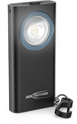 ANSMANN Mini-Leuchte mit Boost-Funktion, wiederaufladbar, kompakt & leistungsstark, inkl. Haltemagnete, Clip und Mini-Karabinerhaken. Ideal für Sport, Spazieren, Camping, Werkstatt, Inspektion, etc.