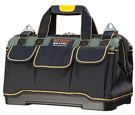 dijiusidy Tool Bag Electrician Storage Pouch with Pockets 1680D Oxford Cloth Toolkit Screwdriver Tester Hammer Organizer, 20inch