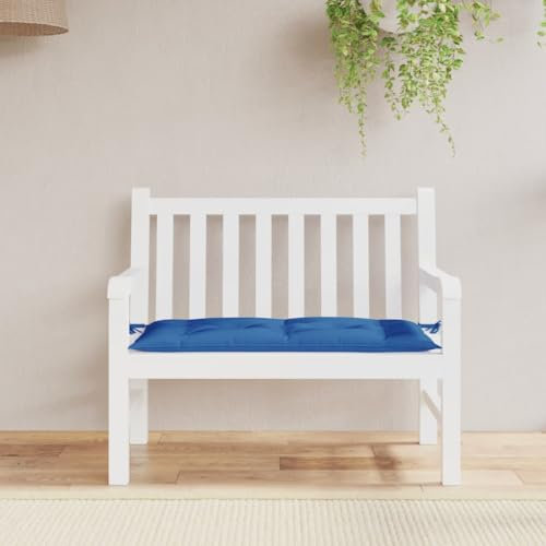 LAPOOH Gartenbank-Auflage Blau 110x50x7 cm Oxford-Gewebe, Terrassenmöbel, Wetterfeste Bank, Outdoor Bank, Parkbank, Garten Banken, Deko Bank, Gartenmöbel - 361821