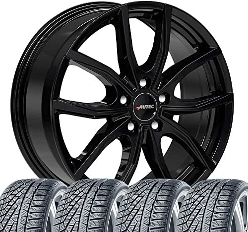 4 Winterräder Winter Vidron 6,5x16 ET 41 5x112 Schwarz mit 215/60 R16 99H HAN Winter i*cept RS3 W462 XL SBL M+S 3PMSF