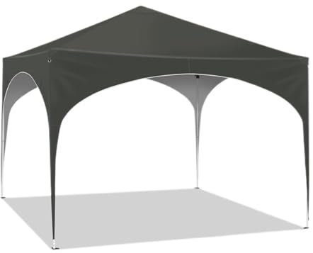 SLAHAJ Box Auto da Esterno Gazebo da Giardino Pieghevole Impermeabile 3x3m, Tenda da Festa, Padiglione Pop-up con Tetto semicircolare Tettoie per Auto(Gray)
