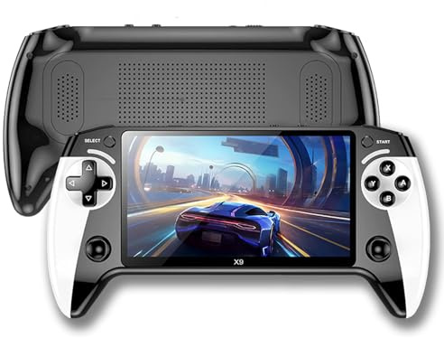 Consola De Juegos Portátil X9-Consola De Juegos Portátil con Pantalla HD IPS De 5,5 Pulgadas Videojuegos Clásicos Compatibles con Conexión De TV, 10 Emuladores Y Batería De 5 Horas De Duración