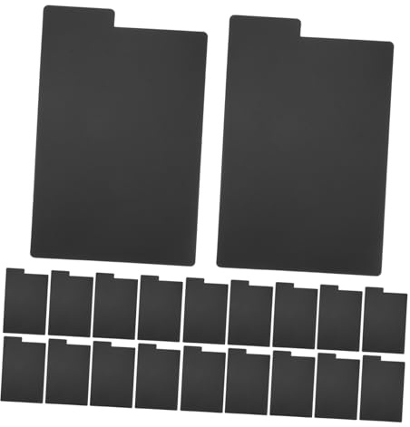 KOMBIUDA Séparateurs de Disques Vinyles en Plastique PP Noirs Lot de 20 pour Rangement Facile et Gain de Place Zone de Stockage D'albums