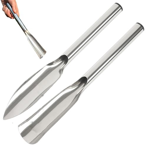 Ensemble de truelle de Jardin en Acier Inoxydable 2 pièces, Pelle à Main Ergonomique 12 Pouces pour Creuser, désherber et Planter, Outils Jardinage Portables