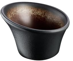 APS 85362 Skål – KAYA – Ø 8 cm, H: 4–5,5 cm, 0,09 L, melamin brun inuti/grå utanpå, stapelbar, diskmaskinssäker, robust & modern