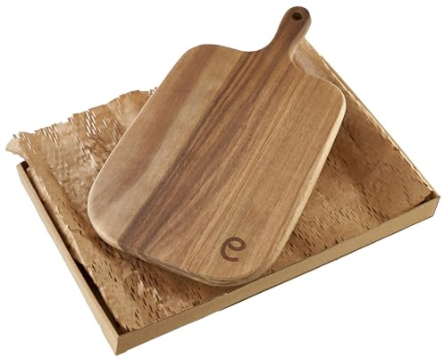 Luxury Acacia Wooden Chopping Board with Handle EcoSlurps British Designed Kitchen Gift | Cutting and Serving cheeseboard | Plastic-Free Food prep | No microplastics (33x20x1.5) (1, 33x20x1.5)