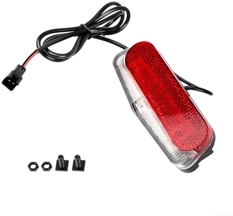 zeroupshop Luz trasera LED trasera para bicicleta eléctrica 36 V 48 V | Conector SM de 2 pines, apto para controladores de motor Bafang, lámpara de seguridad para bicicleta