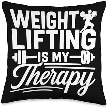 Weight Lifting is My Therapy Throw Pillow