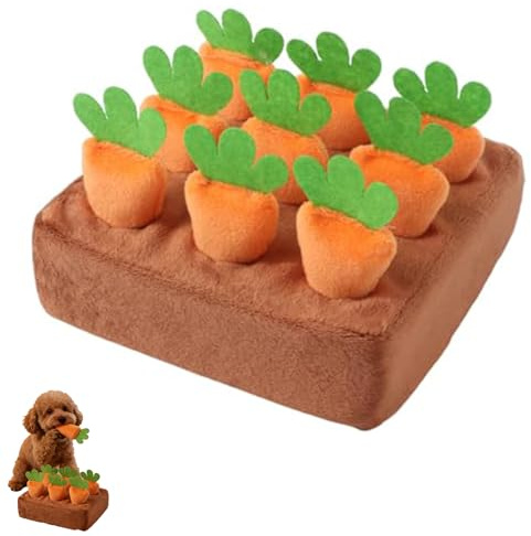 Digging Mat,Tapis De Fouille Chien,Jouet Chien Interactif,Tapis De Léchage Chien,Interactive Feeding Toy with Carrots, Reward Mat for Dogs,For Time Only Crate Training at Home Mental Enrichment