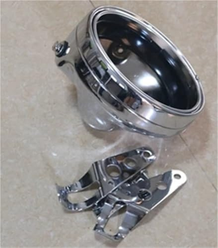 ELEKNZBZTG Griglia per faro moto Secchio Da 7,5 Pollici Per LED Da 7 Pollici Per Hornet 600 Per CB400 Per Faro Per Moto CB1000sf(Silver)