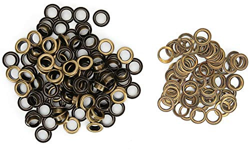 Hohlnieten, Bronze, Schuhloch, Nietenloch, Messingösen mit Unterlegscheiben, Messingösen mit Unterlegscheiben, Sortimentsset für Segeltuchschuhe, Kleidung, Perlenkerne, Stoff,
