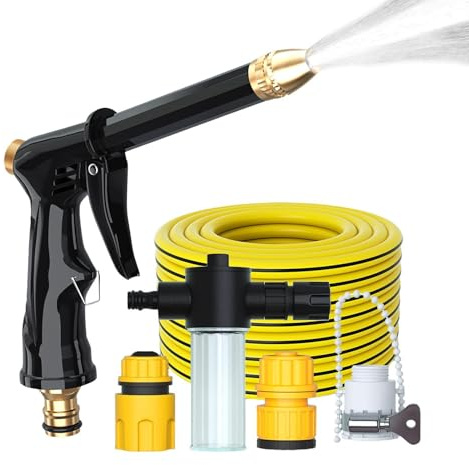 Outil manuel puissant avec bouteille pulvérisateur et tuyau de raccordement | Nettoyeur d'eau sous pression | portes, meubles, vélos
