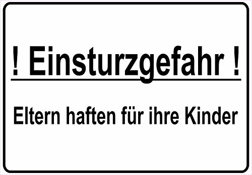 Schild Hinweisschild Hinweis Einsturzgefahr Einsturz Gefahr Achtung Vorsicht