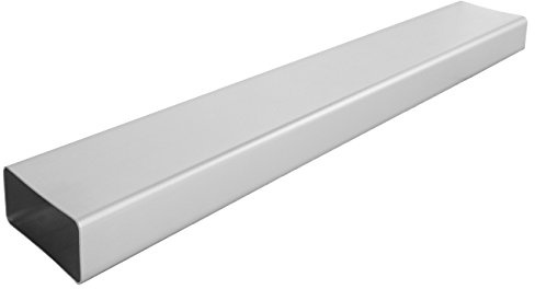 La Ventilazione CT126AC Lüftungsschlauch, rechteckig, PVC, satiniertes Chrom, 120 x 60 mm