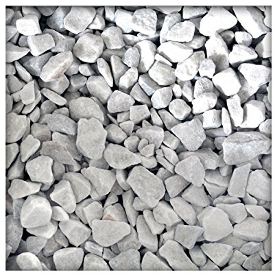 Kieskönig Marmorsplitt Carrara Weiss Marmorkies Gartenkies Zierkies Edelsplitt 22/30 mm 5 kg Sack