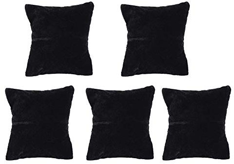 Semme Wristwatch Display Showcase Holder Cushion, 5 Pcs Velvet Jewelry Display Pillow Light Weight Watch Bangle Bracelet Stand Holder Storage Organizer (Black)