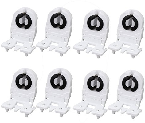 Aexit 8Pcs AC 500V 2A G13-F41F T8 Douille Lumière G13 Base Support De Lampe Fluorescent Blanc QB835681Z303988X