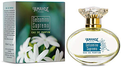 L'AMANDE - Profumo Narciso Fresco e Fiorito con Note di Rosa e Ylang-Ylang, dai Profumi di Ambra e Legno di Cedro, Eau de Parfum dai Sentori Caldi - Gelsomino Supremo, 50 ml