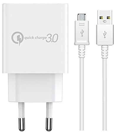 18W Schnellladegerät für Samsung Galaxy Tab A10.1/A7.0 (2016) mit 1,5m Micro USB Kabel Netzteil Adapter für Samsung Galaxy S7 S7 Edge S6 S5 A10 A03 A02 A01 A6 A6+ 2018 Xcover 4 3 A3 A5 A7