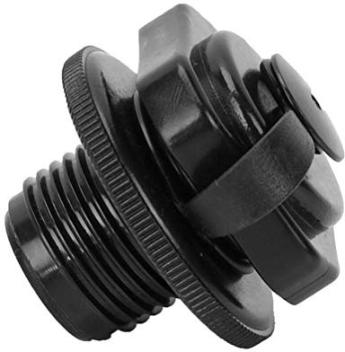 2 Stücke Luftventil Schlauchboot Spirale Luftstopfen Einweg Inflation Ersatzschraube Boston Ventil für Schlauchboot Floß Kajak Pool Luftmatratze PVC Boot, schwarz