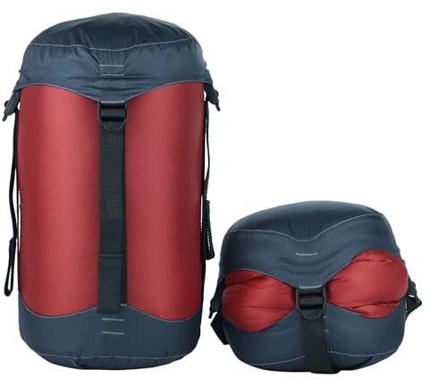 Litume, Saco de compresión Resistente al Agua, Ligero, Saco de Dormir de compresión con Cierre de cordón para Camping, Senderismo, Mochilas(Rojo/Small-6L)