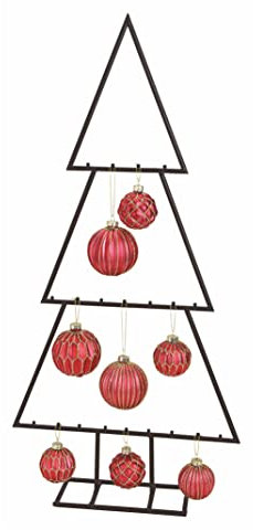 Spetebo Metall Tannenbaum für Zierschmuck - 117 cm - Deko Weihnachtsbaum Tanne schwarz Design Baum für Christbaumkugeln