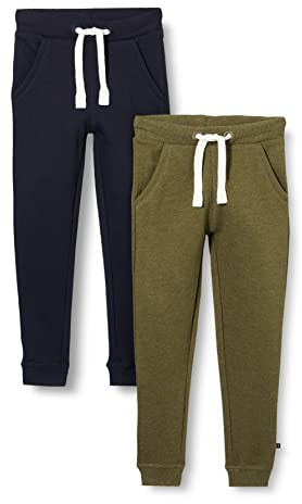 MAGIC KIDS WEAR Unisex Kinder 4130 Track Pants, 2er Pack Dark Olive (954), 116 EU