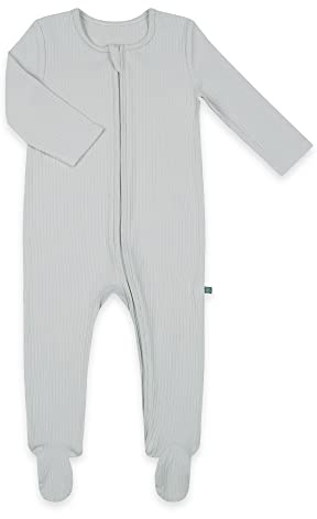 emma & noah Baby Schlafanzug, Weicher & Atmungsaktiver Strampler für Neugeborene, Oeko-TEX, Langarm Pyjama mit Reißverschluss, Mit Füßen