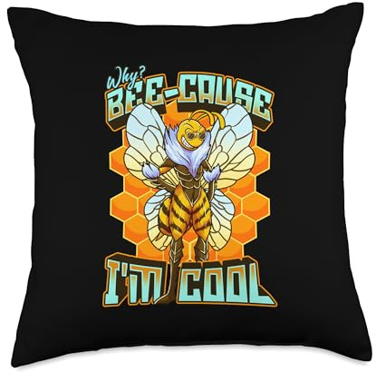 Beekeeper Design For Honey Bees Lover - Bee-Cause I'm Cool Throw Pillow