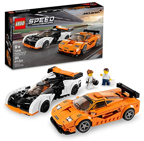 LEGO 76918 Speed Champions McLaren Solus GT & McLaren F1 LM, 2 Iconici Modellini di Auto da Costruire, Kit Supercar, Macchine Giocattolo Collezione 2023