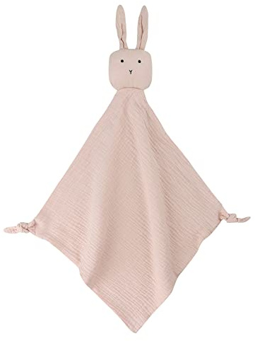 Katutude Schmusetuch Schnuffeltuch mit Hase-Köpfchen, Kuscheltuch Musselin Babydecke Komfort für Neugeborene Babys und Kleinkinder ab 0+ Monaten, Musselintücher für Babys