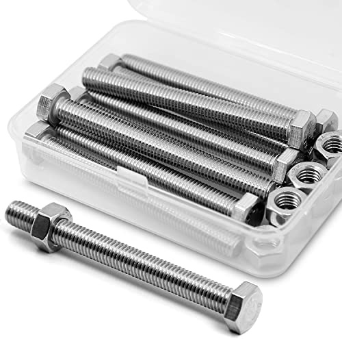 M8*80mm 8 Stück 304 Edelstahl Sechskantschrauben Bolzen und Muttern set, Maschinenschrauben schrauben