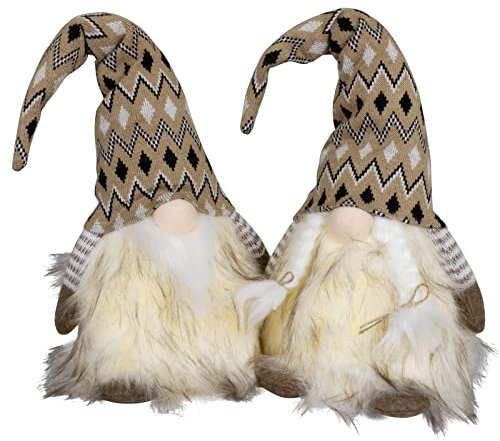Christmas Paradise Leuchtender Wichtel 25cm(45cm) im 2er Set Gnom mit LED braun