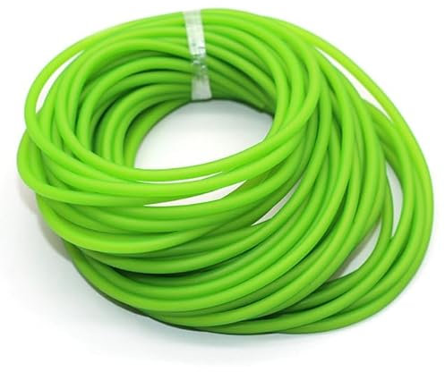2/5/10M 1632 Naturlatex-Gummischlauch Elastica Bungee für Jagdschleuder-Katapult Gummibänder mit 3,2 mm und 3,6 mm Durchmesser-Fluoreszierendes Grün, 10 m, ID 2 mm x 4 mm
