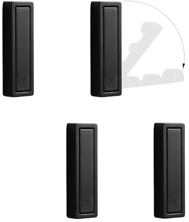 XSGTZMJ Faltbare Haken, Wandhalterung, Zinklegierung, Badezimmer-Wandhaken, einziehbar zum Aufhängen von Kleidung, Schlüsseln, Handtüchern, Klapphaken mit Befestigungszubehör, 4 Stück, (Schwarz)