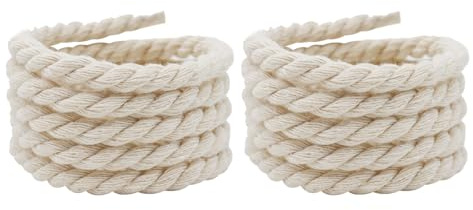 1 Paires Rope Laces,Lacets Ronds épais D'épaisseur en Corde Torsadée Larges pour Chaussures de Sport,Lacet Fluffy en Coton de Qualité Supérieure pour Air Force One Sneakers Baskets Homme et Femme