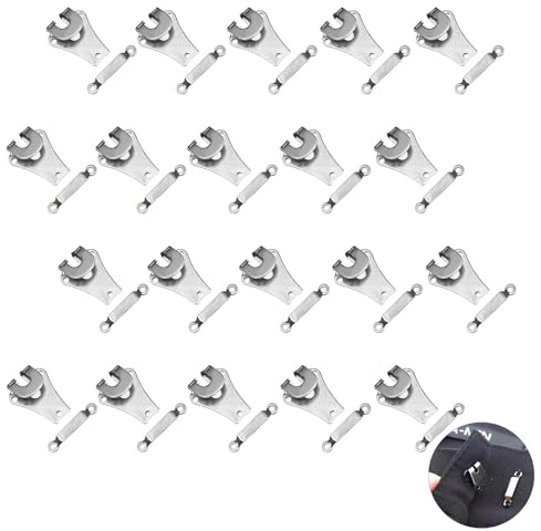 DALAETUS 20 Sets Hosenverschlüsse Haken, Haken- und Ösenverschlüsse, Metallhaken für Hosen, Silber Hosenhaken zum Reparieren von Hosen, Röcken, Nähen