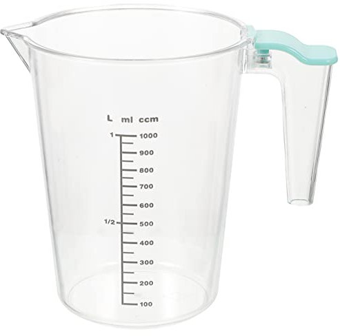 CHFYIJYHM Pitcher Use Transparent Jug Measuring Bakery Container Clear Kitchen and Cylinder Items Scale Cover Coffee Liquids Paint Spout with Tea Ml Measure Frother Resin
