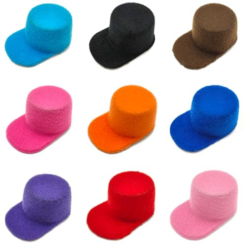 Niuhong Mini Kappe Hüte Handwerk Klein Top Mütze Kleiner Hut DIY Basteln Weihnachts Kreative Flaschenabdeckung Hut Weihnachtsschmuck Flaschendeko Dekorative Mützen (9, Mehrfarbig, 5 * 3 * 2 cm)