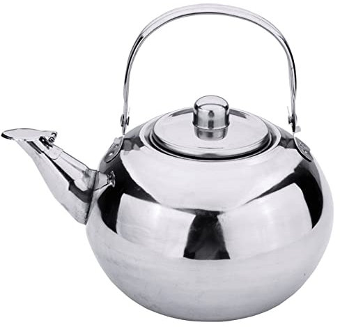 MYVVKIA teapot Large-Capacity Thickened Stainless Steel Exquisite Pot Flower Teapot Hotel Restaurant Teapot with Cover Kettle