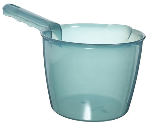 Cabilock Cucharón Transparente Para Agua Con Mango Resistente y Reutilizable Para Cocina Baño Jardín Para Verter y Regar Plantas Pequeño Azul