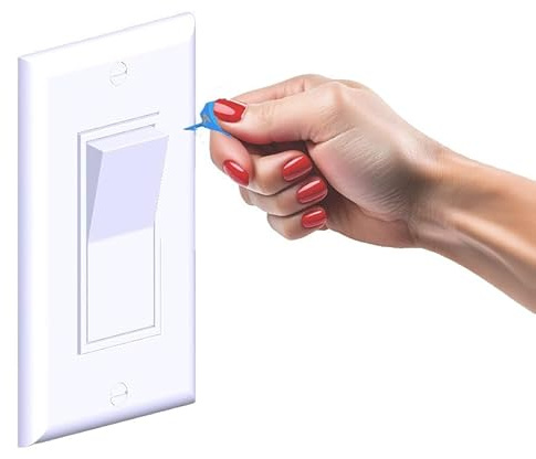 Toggle Shield Rocker (White, 10 Pack) – Snap-On Light Switch Guard for Rocker Switches | Tool-Free Childproof Cover Protects Smart Home Devices, Security Cameras & Lights | Clear, Invisible Design