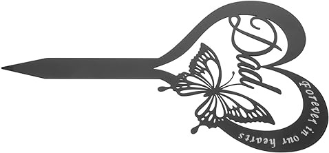 UKCOCO Cimetière Décoration Forme De Cœur pour Tombe Pieu Commémoratif pour Jardin Et Élégant pour Cher