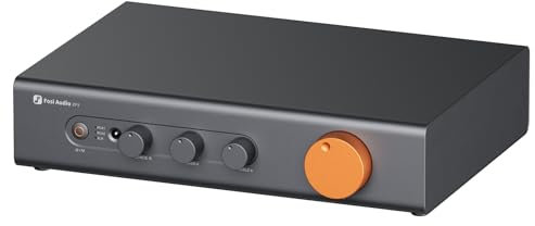 Fosi Audio ZP3 Preamplificador Balanceado, 2 Entradas RCA&1 XLR, Salidas RCA/XLR y Subwoofer, Preamplificador para Configuración Estéreo de 2 Canales y 2.1, Preamplificador con Filtro de Paso Alto HPF